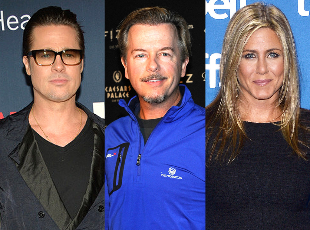 Brad Pitt, Jennifer Aniston, David Spade